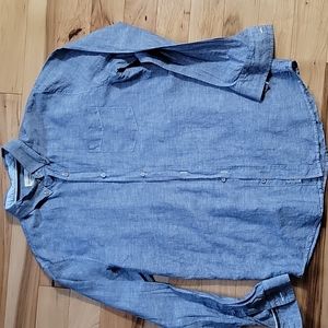 Weatherproof washable linen shirt meduim